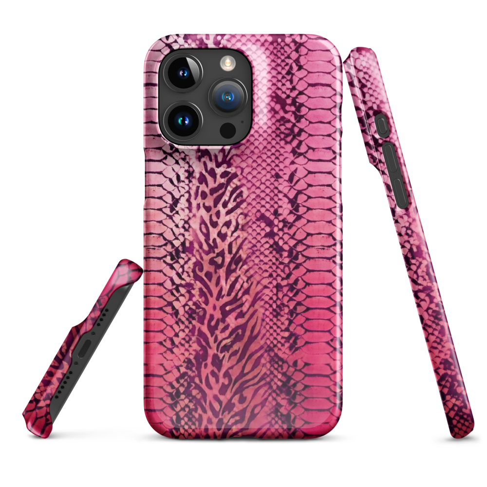Hot Pink to Light Pink Zebra Print Snap Case for iPhone