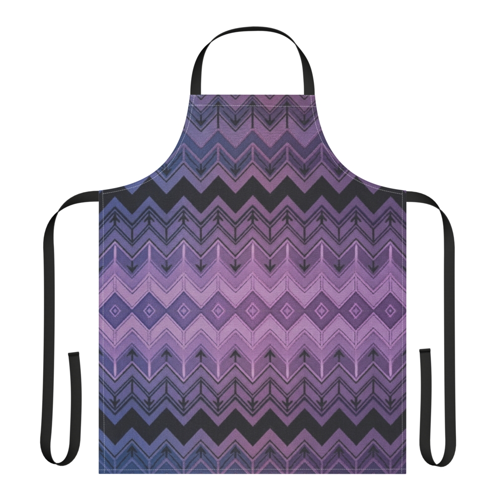 Purple & Blue Chevron Strap Apron