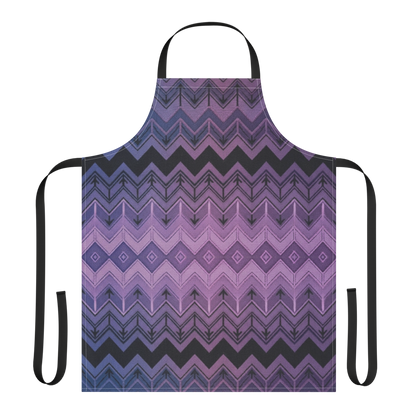 Purple & Blue Chevron Strap Apron