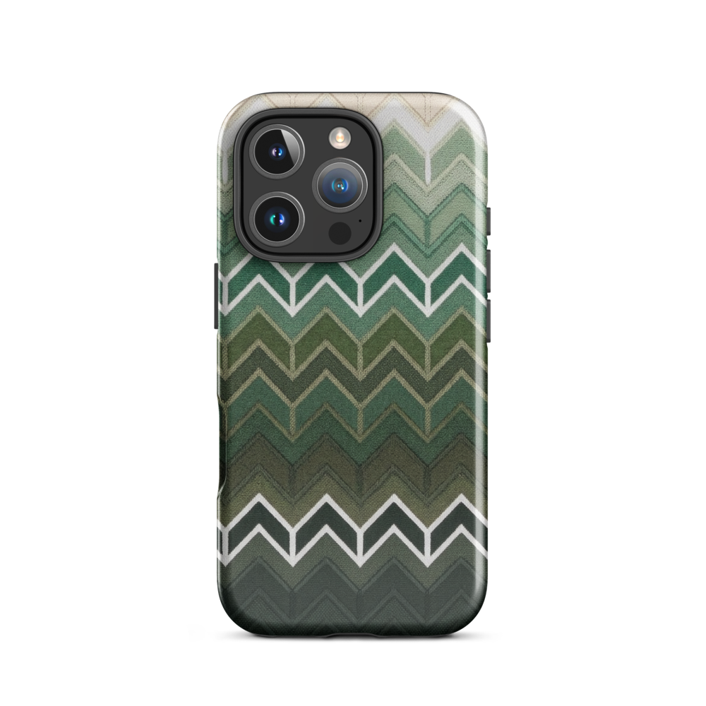 Green Chevron Tough Case for iPhone®