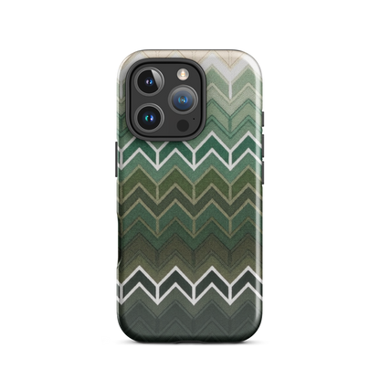 Green Chevron Tough Case for iPhone®