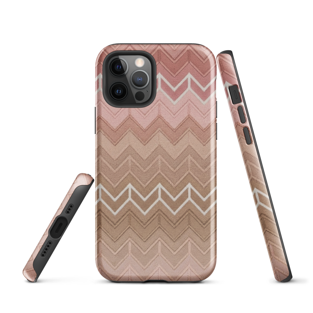 Pink & Muaves Chevron Pattern Tough Case for iPhone®