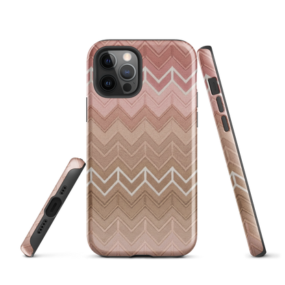 Pink & Muaves Chevron Pattern Tough Case for iPhone®