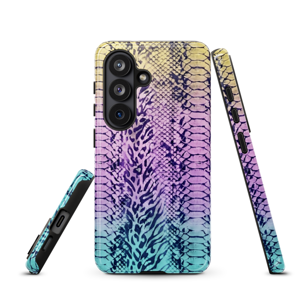 Faded Rainbow Snake Skin Zebra & Leopard Print  Tough Case for Samsung