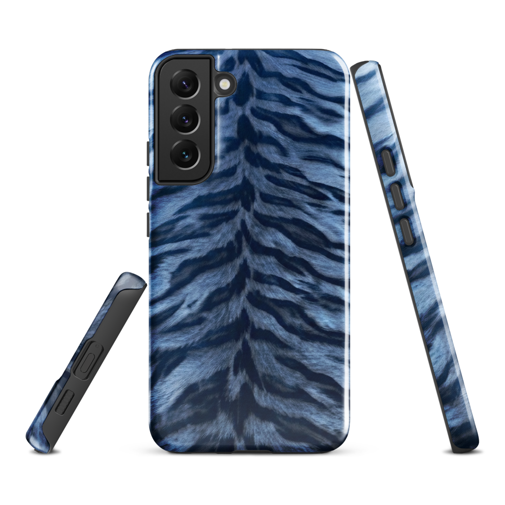 Blue Tiger Print Tough Case for Samsung