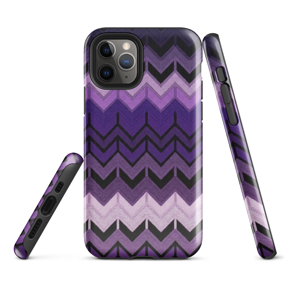 Purple Chevron Tough Case for iPhone®