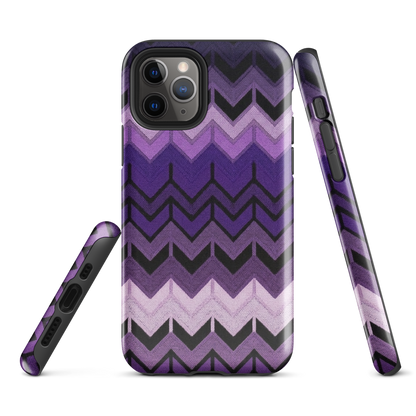 Purple Chevron Tough Case for iPhone®