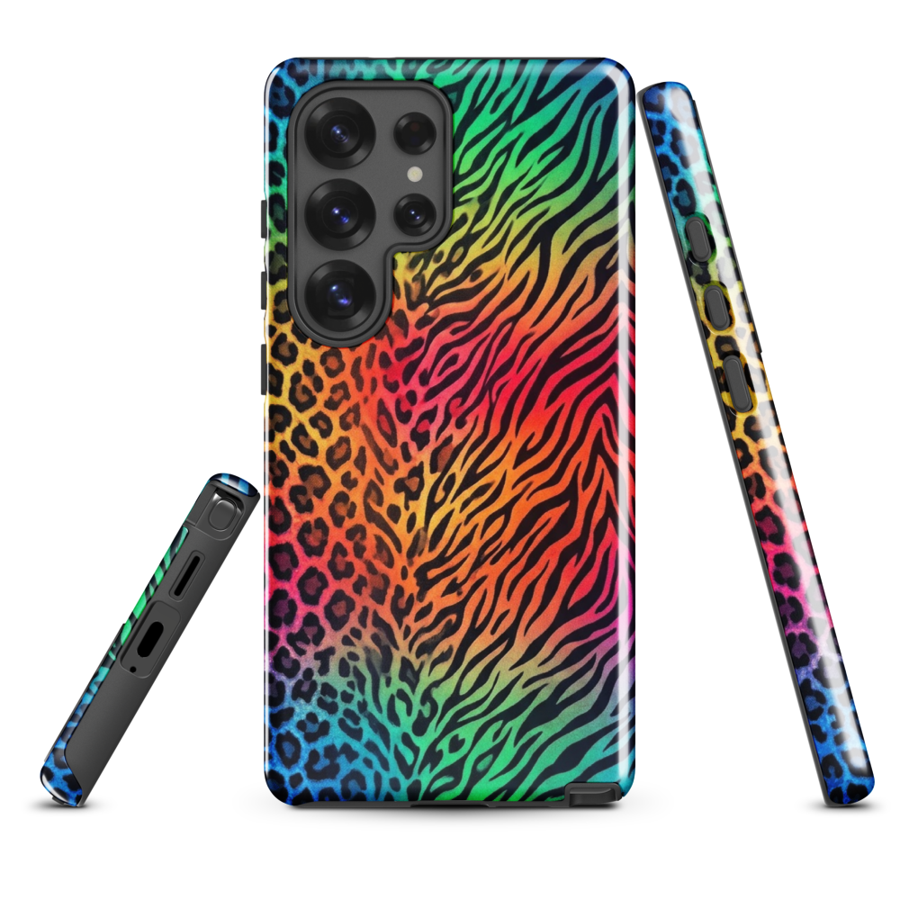 Rainbow Leopard & Zebra print Tough Case for Samsung