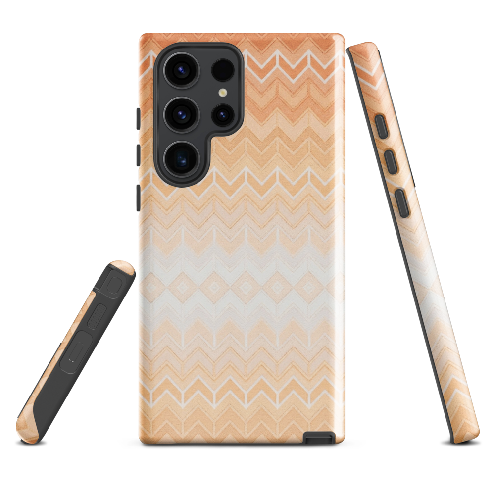 Orange Chevron Tough Case for Samsung