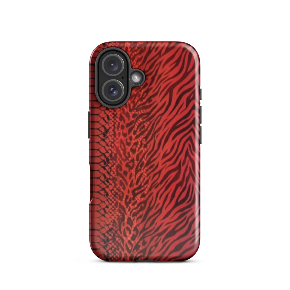 Red Zebra Snake & Leopard Print Tough Case for iPhone®