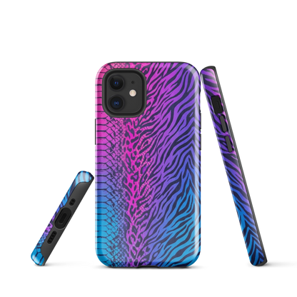 Pink & Blue Snake Skin Leopard & Zebra Print Tough Case for iPhone®