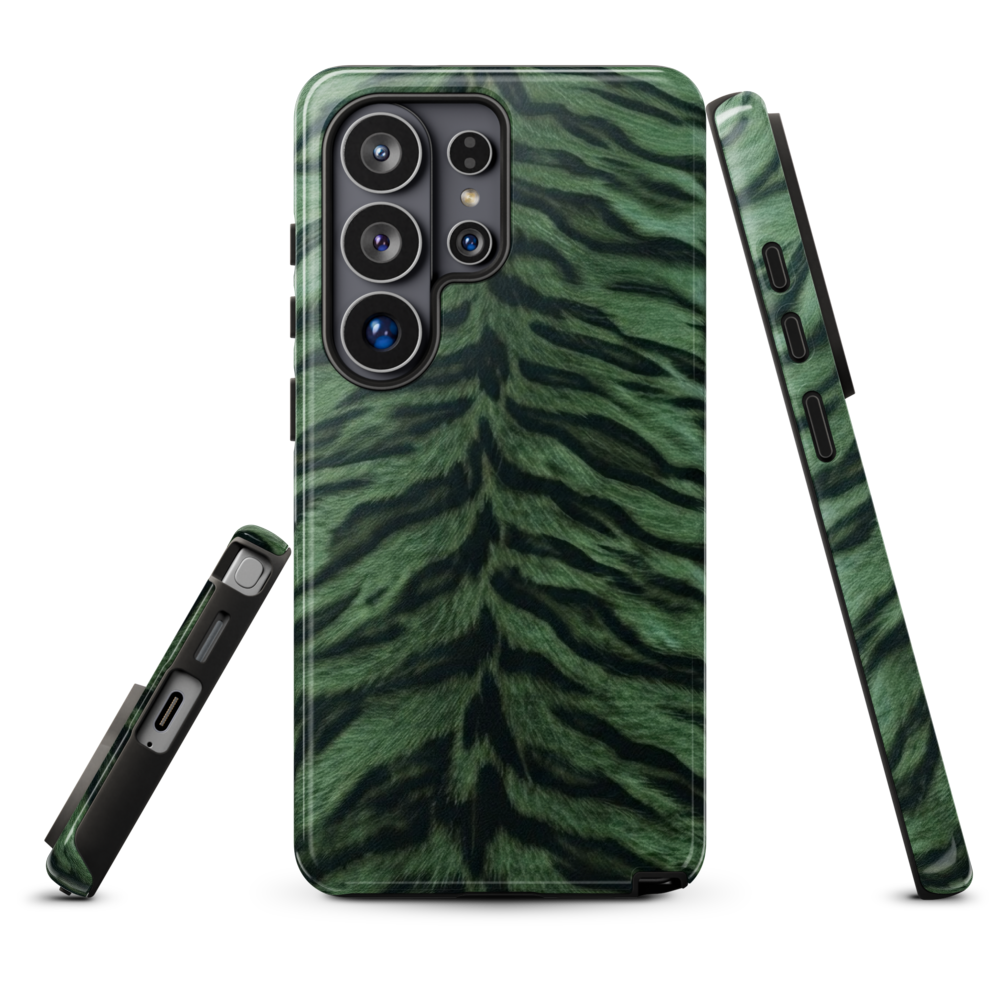 Green Tiger Print Tough Case for Samsung
