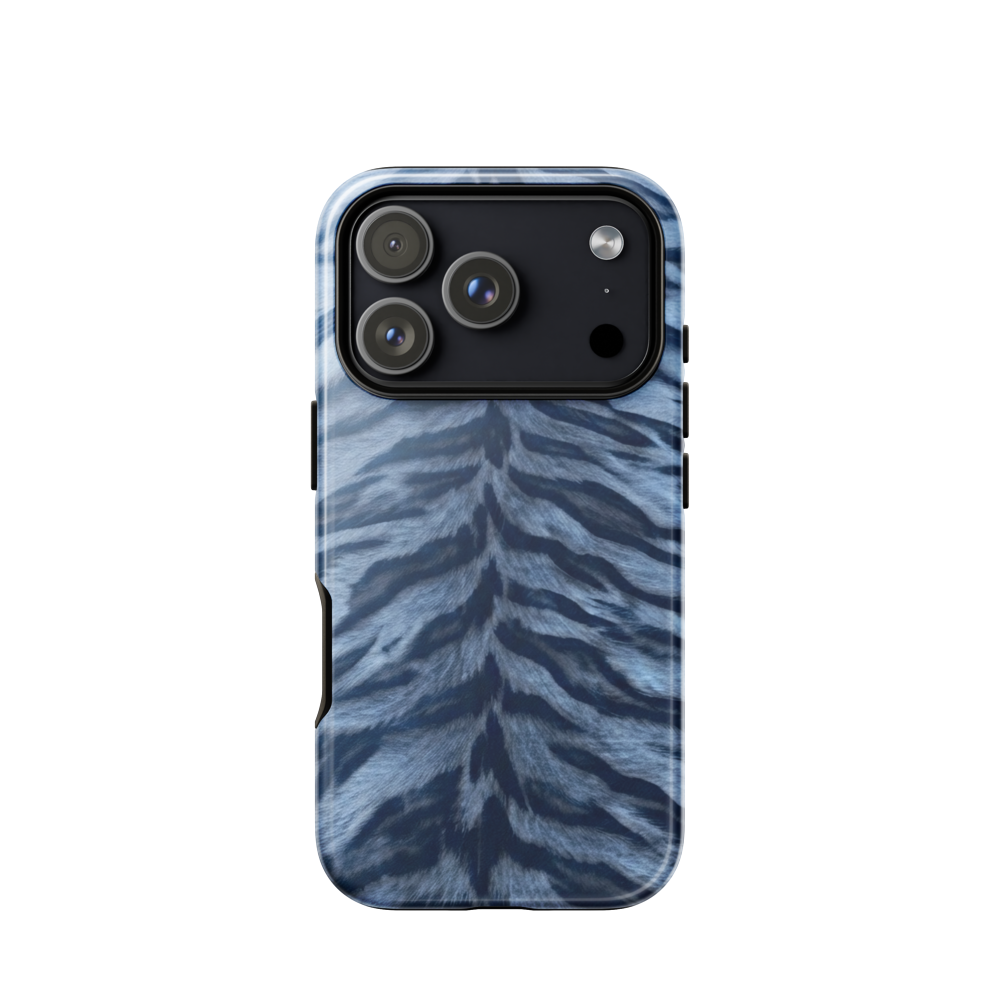 Blue Tiger Print Tough Case for iPhone®