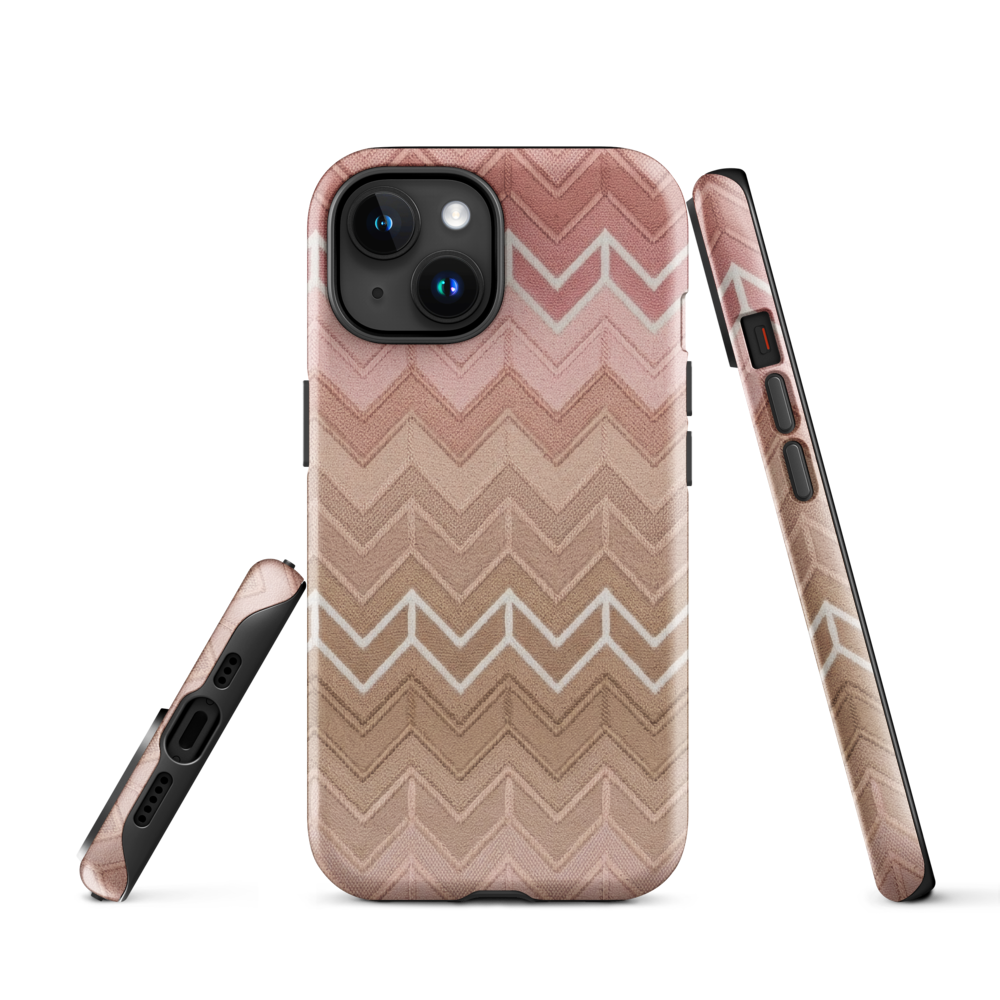 Pink & Muaves Chevron Pattern Tough Case for iPhone®