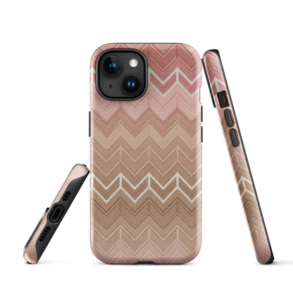 Pink & Muaves Chevron Pattern Tough Case for iPhone®