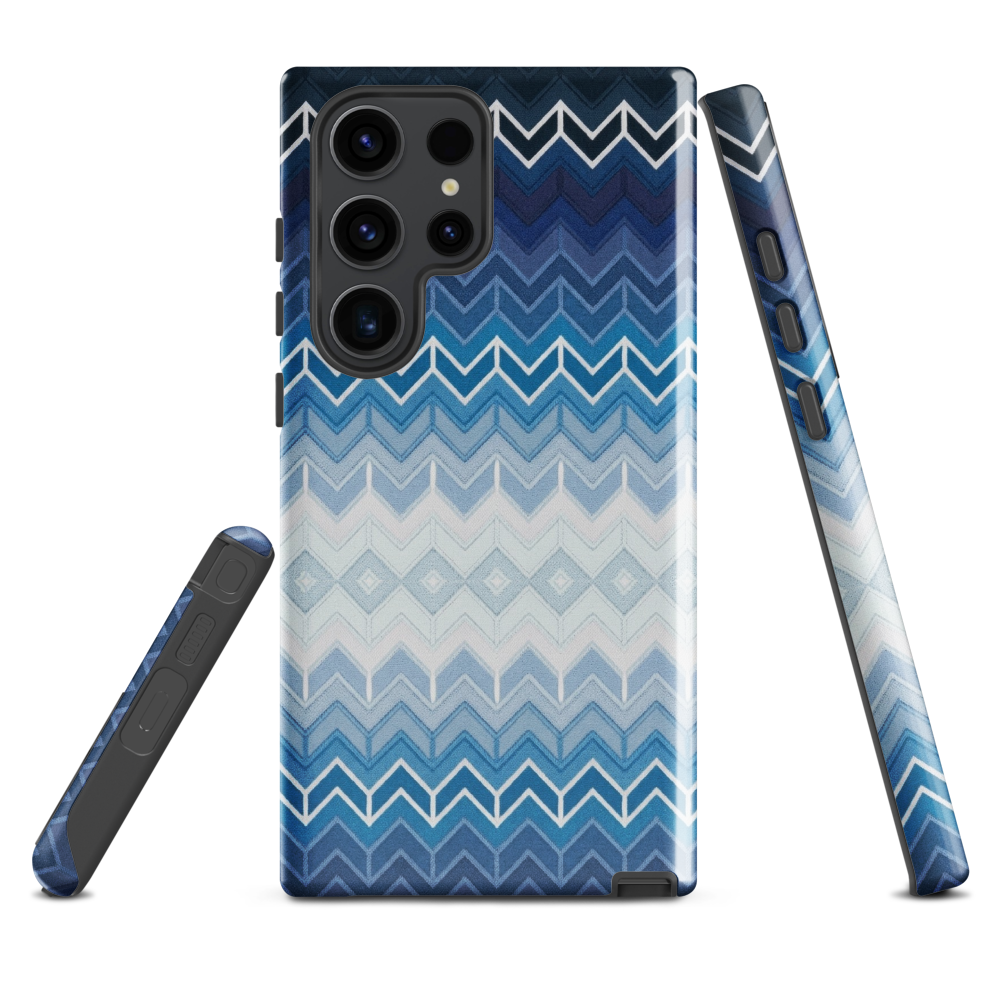 Blue Chevron Tough Case for Samsung