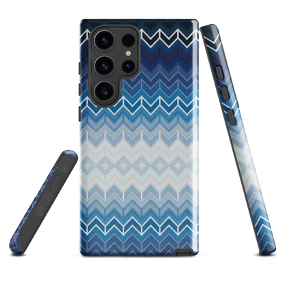 Blue Chevron Tough Case for Samsung