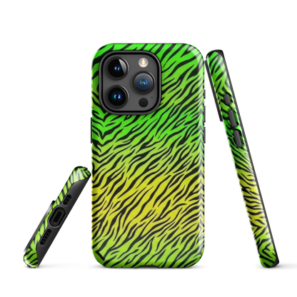 Green & Yellow  Zebra Print Tough Case for iPhone®