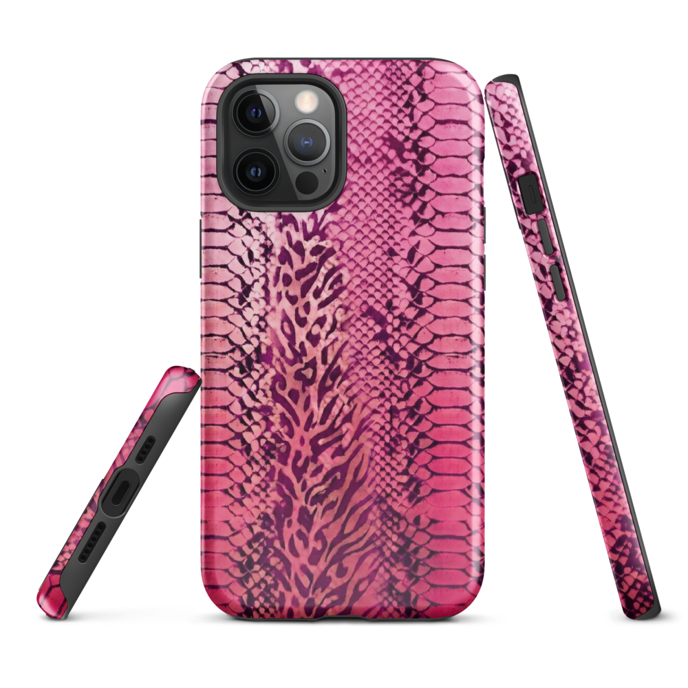 Pink Leopard Print and Snake Skin Tough Case for iPhone®