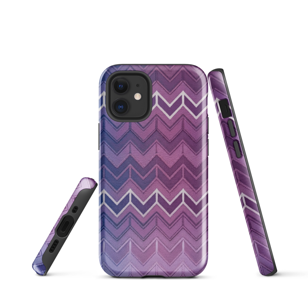 Blue Purple & White Chevron Classic Tough Case for iPhone®