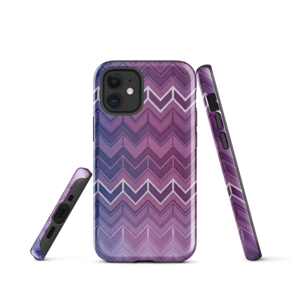 Blue Purple & White Chevron Classic Tough Case for iPhone®