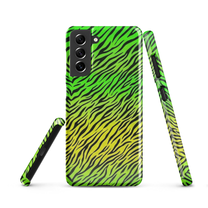 Green & Yellow  Zebra Print Snap Case for Samsung