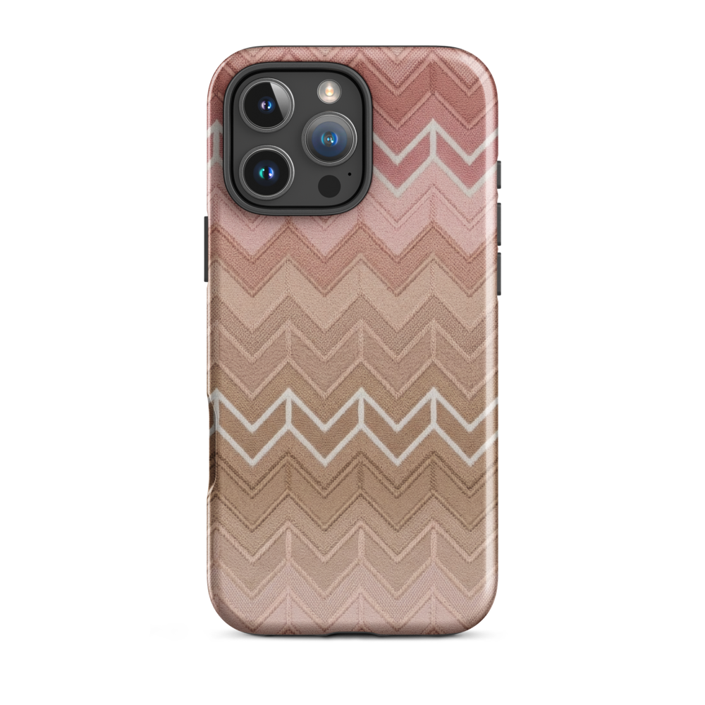 Pink & Muaves Chevron Pattern Tough Case for iPhone®