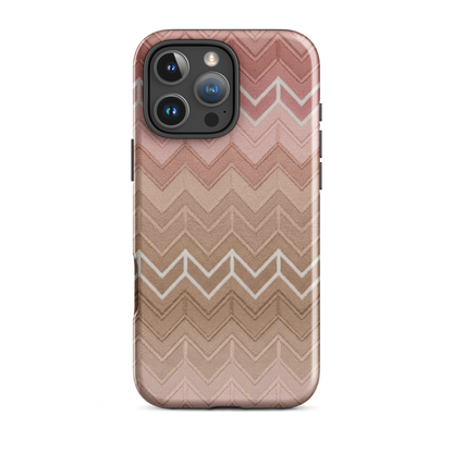 Pink & Muaves Chevron Pattern Tough Case for iPhone®