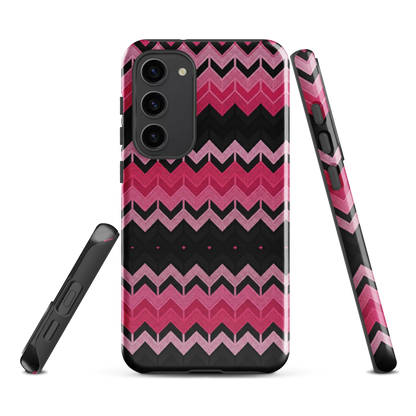 Pink Chevron Print Tough Case for Samsung