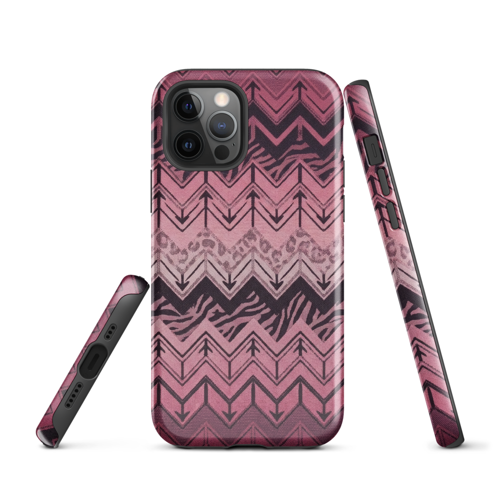 Pink Chevron Zebra & Leopard Print Tough Case for iPhone®