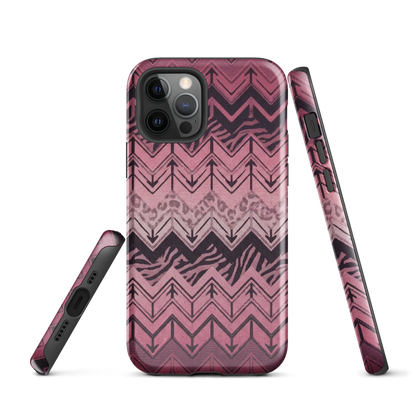 Pink Chevron Zebra & Leopard Print Tough Case for iPhone®