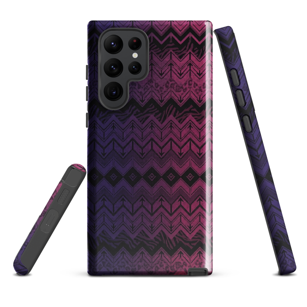 Purple & Pink Chevron Classic Pattern Tough Case for Samsung