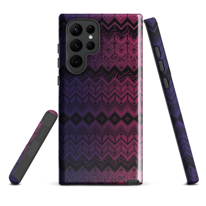 Purple & Pink Chevron Classic Pattern Tough Case for Samsung