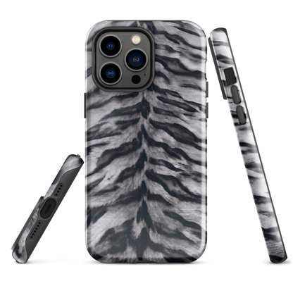 Gray Tiger Print Tough Case for iPhone®