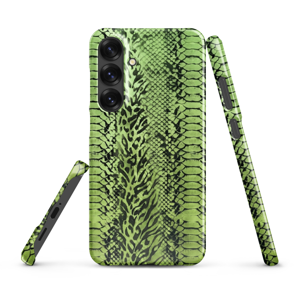 Green Snake Skin & Leopard Print Snap Case for Samsung