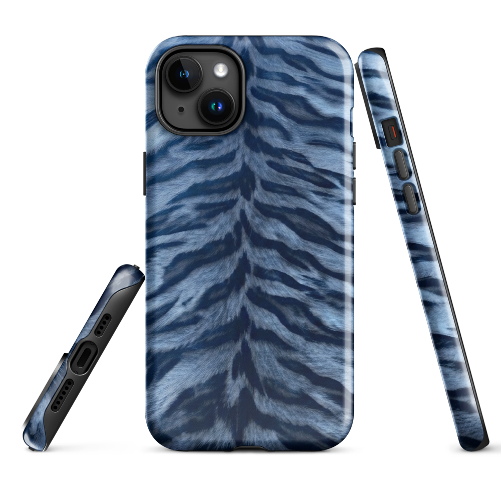 Blue Tiger Print Tough Case for iPhone®