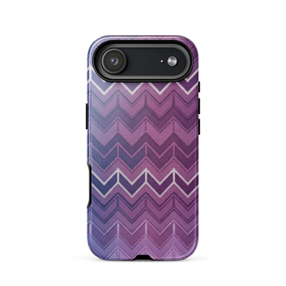 Blue Purple & White Chevron Classic Tough Case for iPhone®