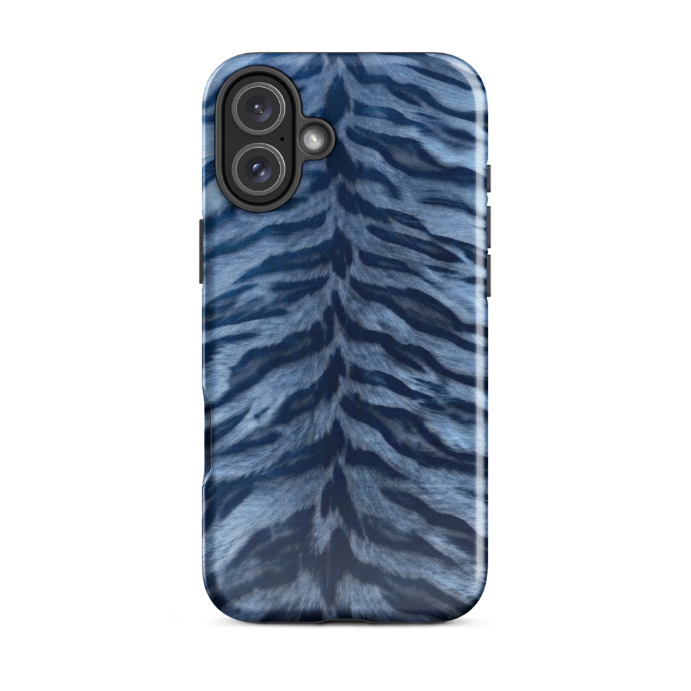 Blue Tiger Print Tough Case for iPhone®