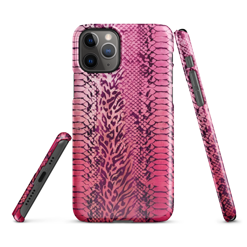 Hot Pink to Light Pink Zebra Print Snap Case for iPhone