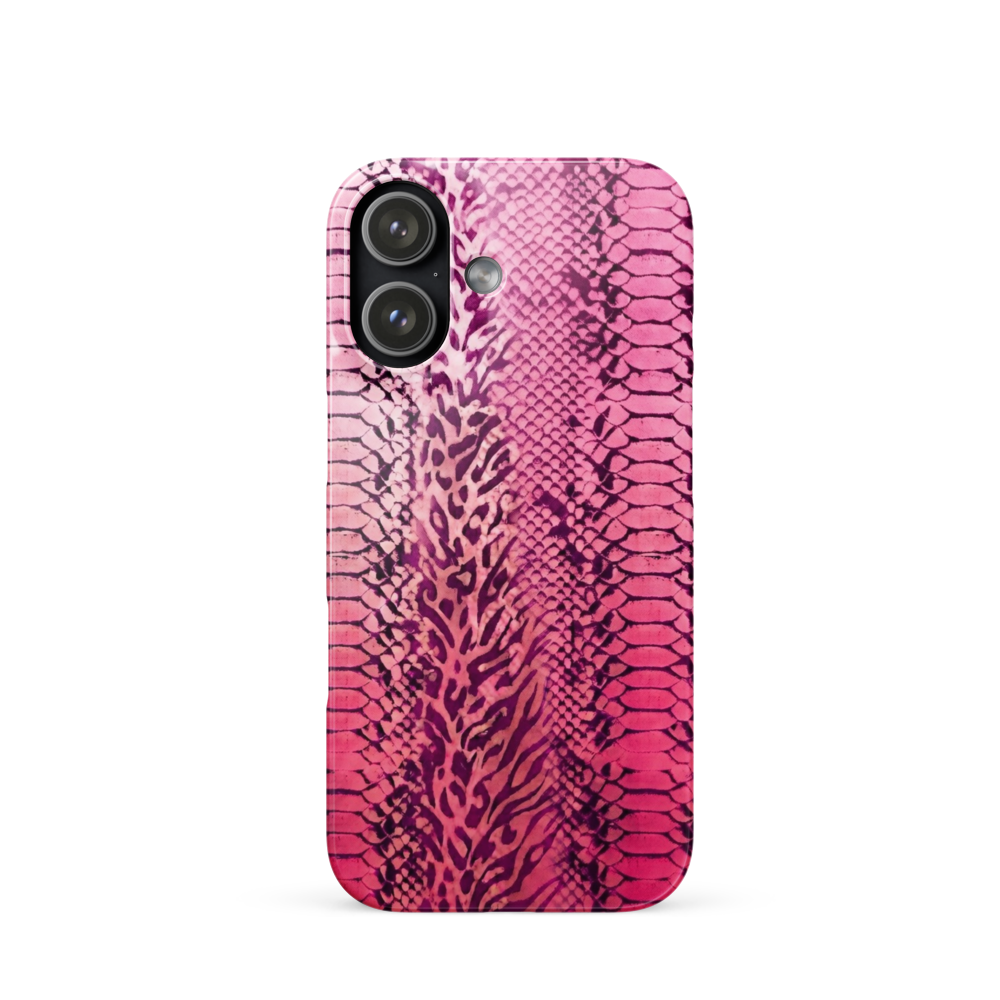 Hot Pink to Light Pink Zebra Print Snap Case for iPhone