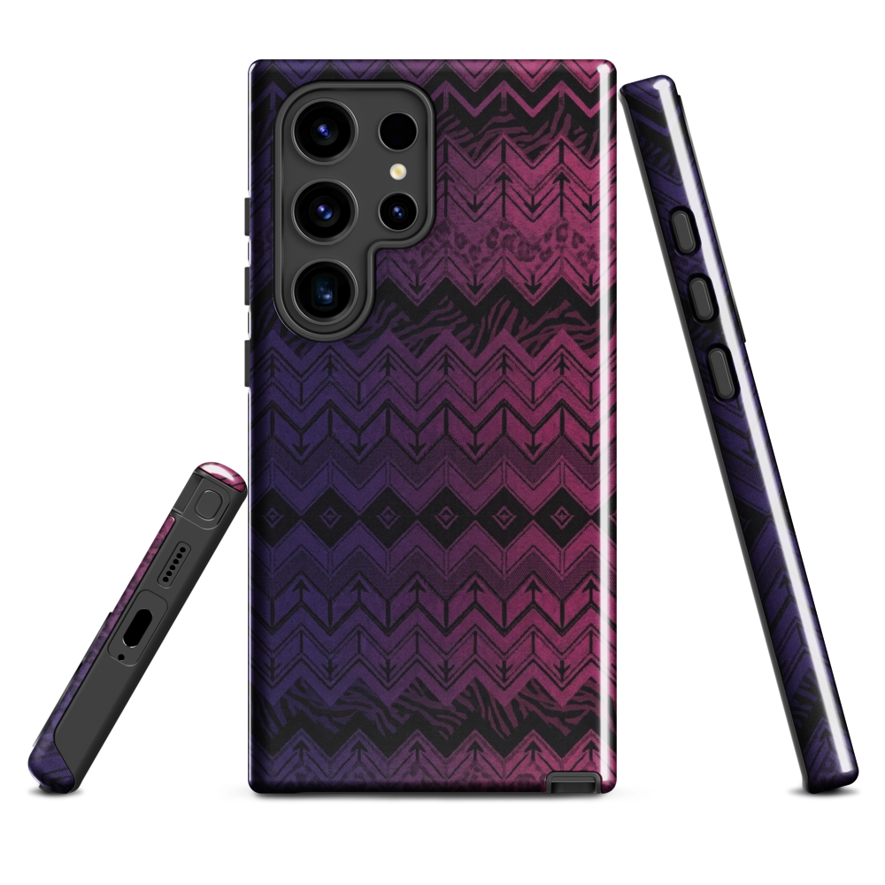 Purple & Pink Chevron Classic Pattern Tough Case for Samsung