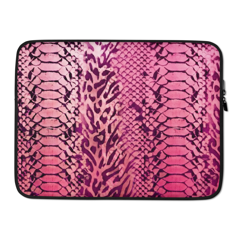 Pink Snake Skin & Leopard Print Laptop Sleeve