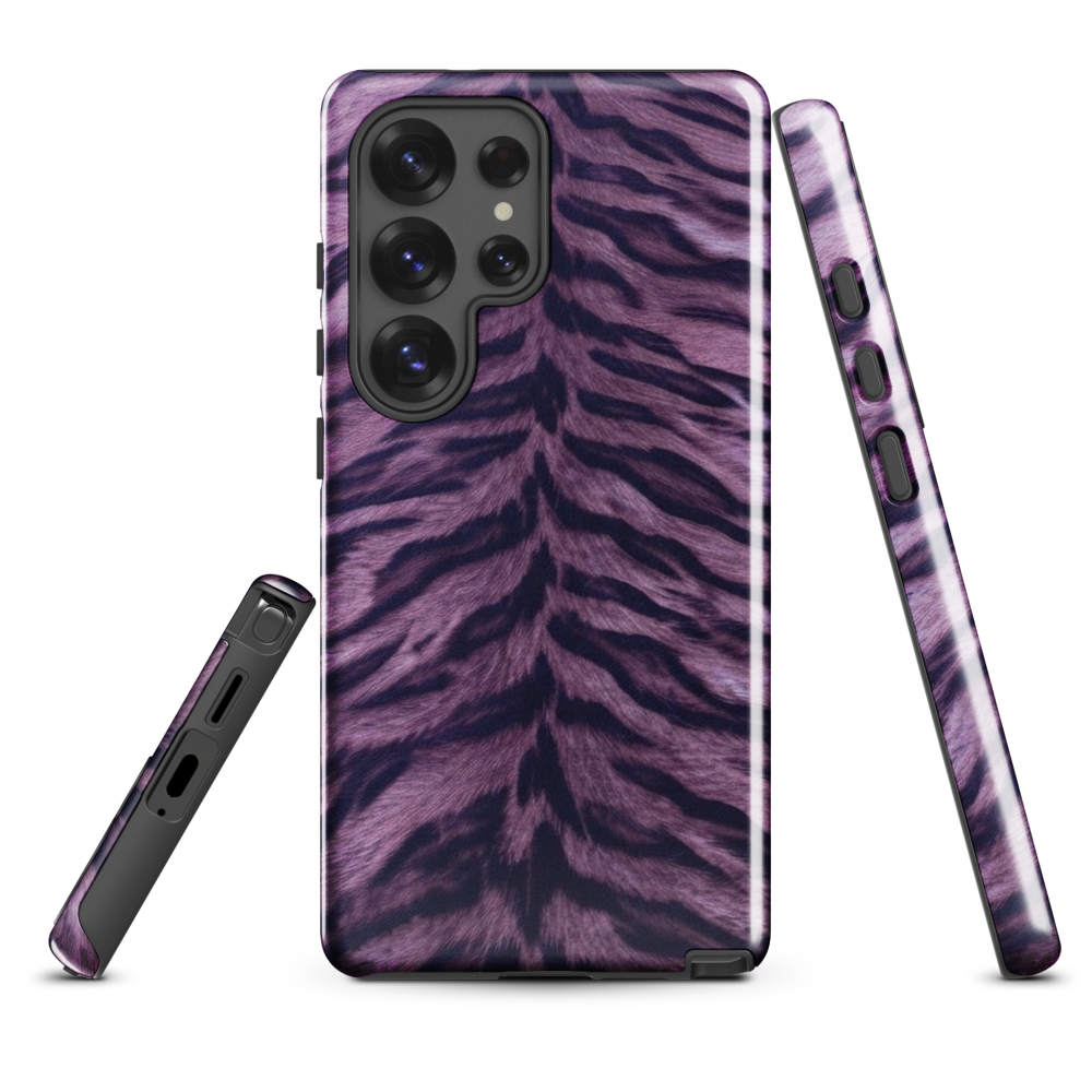 Purple Tiger Print Tough Case for Samsung