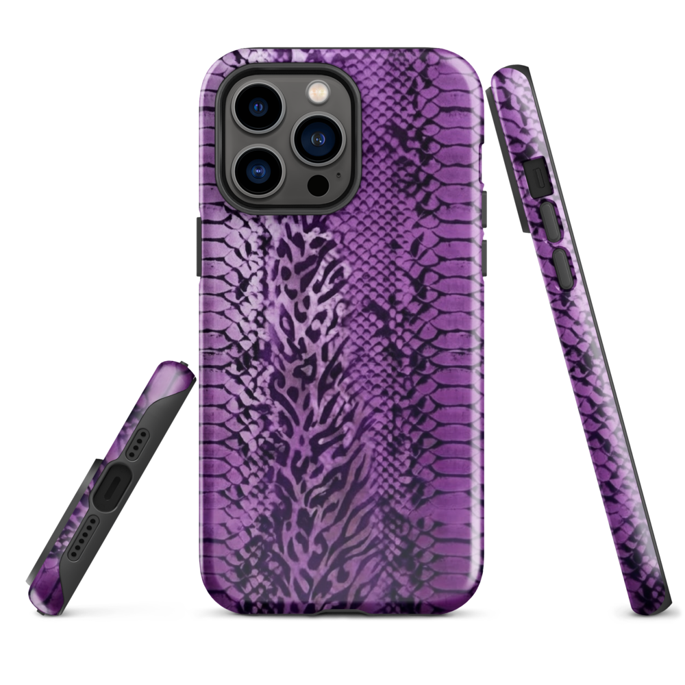 Purple Snake Skin Tough Case for iPhone®