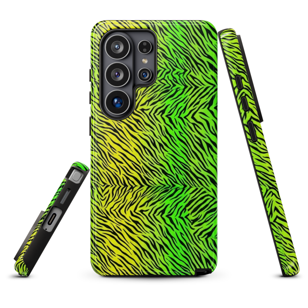 Green & Yellow  Zebra Print Tough Case for Samsung