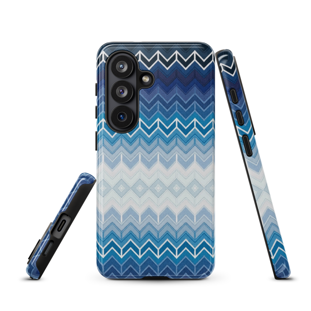 Blue Chevron Tough Case for Samsung