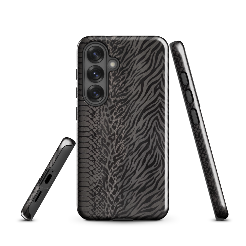 Black and Gray Zebra and Leopard print Tough Case for Samsung