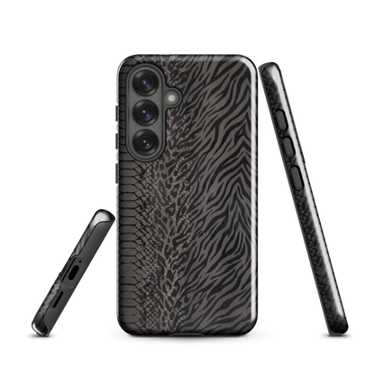 Black and Gray Zebra and Leopard print Tough Case for Samsung