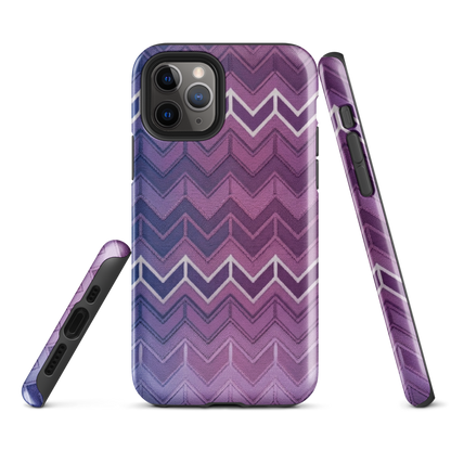 Blue Purple & White Chevron Classic Tough Case for iPhone®