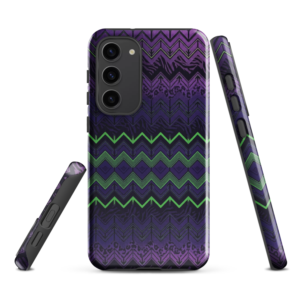 Halloween Chevron Purple & Green Edition Tough Case for Samsung